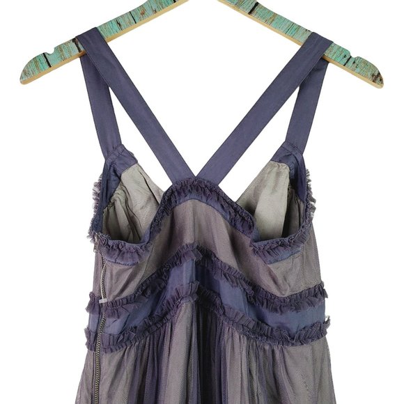 Moulinette Soeurs Tulle Dress Spirit Dress, Anthropologie, Ash Gray-Purple, Sz 2 - Picture 6 of 12